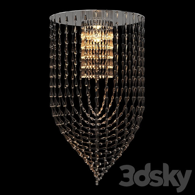 Ceiling lamp chandelier Viabizzuno Gocce Cupola Grande Pendant light 3D Models 3DSKY