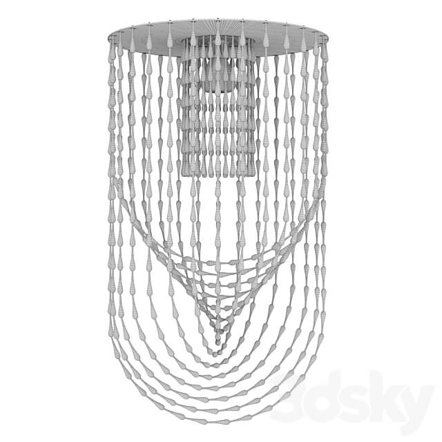 Ceiling lamp chandelier Viabizzuno Gocce Cupola Grande Pendant light 3D Models 3DSKY