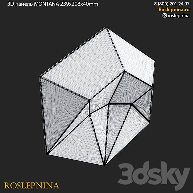 3D panel MONTANA by RosLepnina 3D Models 3DSKY