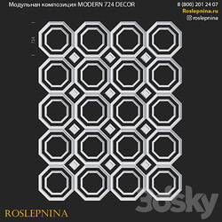 Modular composition MODERN 724 DECOR from RosLepnina 3D Models 3DSKY 