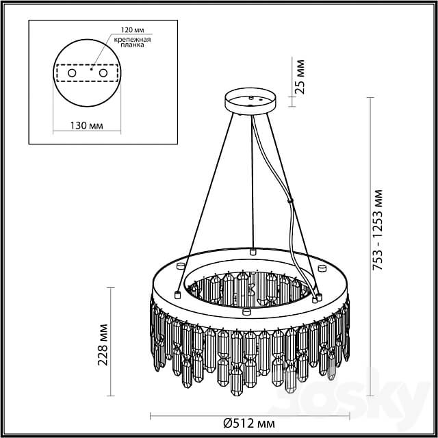 Odeon Light 4986 6 DAKISA Pendant light 3D Models 3DSKY