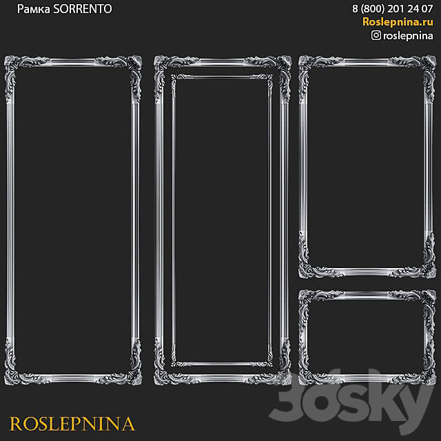 SORRENTO frame set by RosLepnina 3D Models 3DSKY