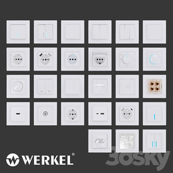 OM Sockets and switches Werkel white Miscellaneous 3D Models 3DSKY 