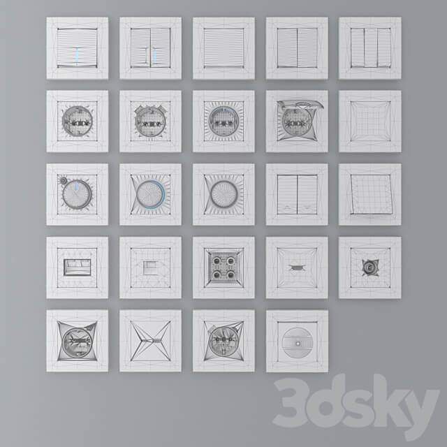 OM Sockets and switches Werkel ivory Miscellaneous 3D Models 3DSKY