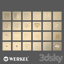 ОМ Sockets and switches Werkel champagne Miscellaneous 3D Models 3DSKY 