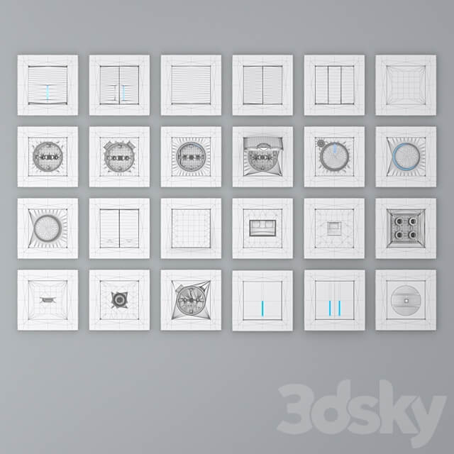 ОМ Sockets and switches Werkel champagne Miscellaneous 3D Models 3DSKY