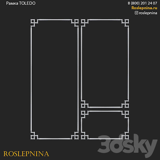 TOLEDO frame set by RosLepnina 3D Models 3DSKY