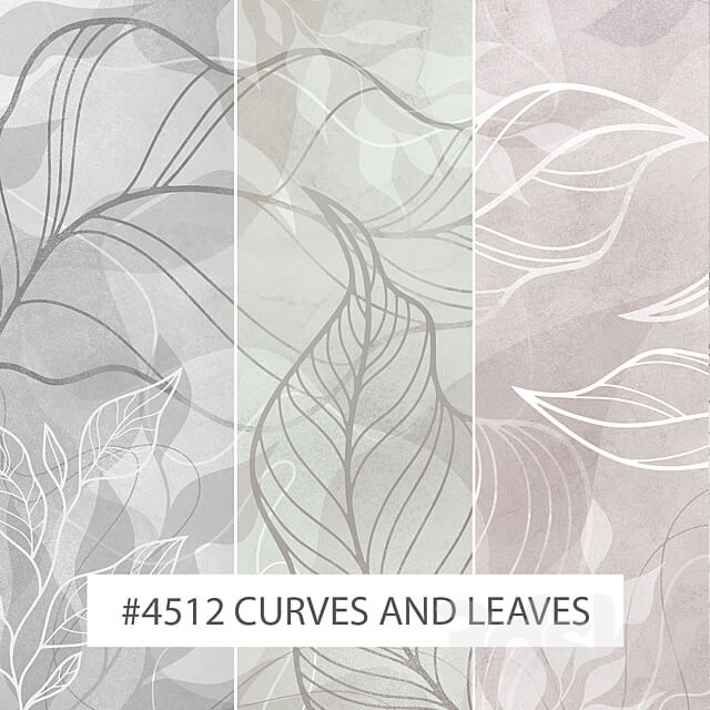 Creativille Wallpapers 4512 Curves and Leaves 3D Models 3DSKY