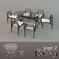 Table Chair Porada. Icaro 2 