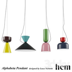 Alphabeta pendant designed by Luca Nichetto Pendant light 3D Models 