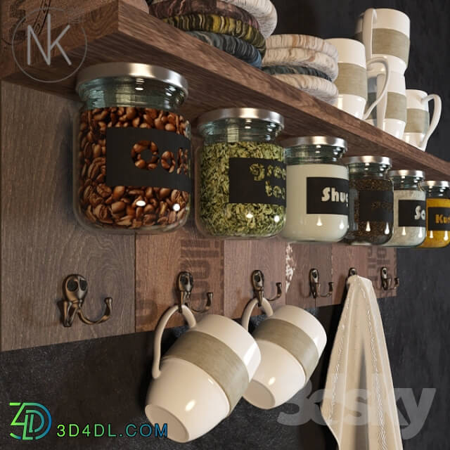 Shelf with spices