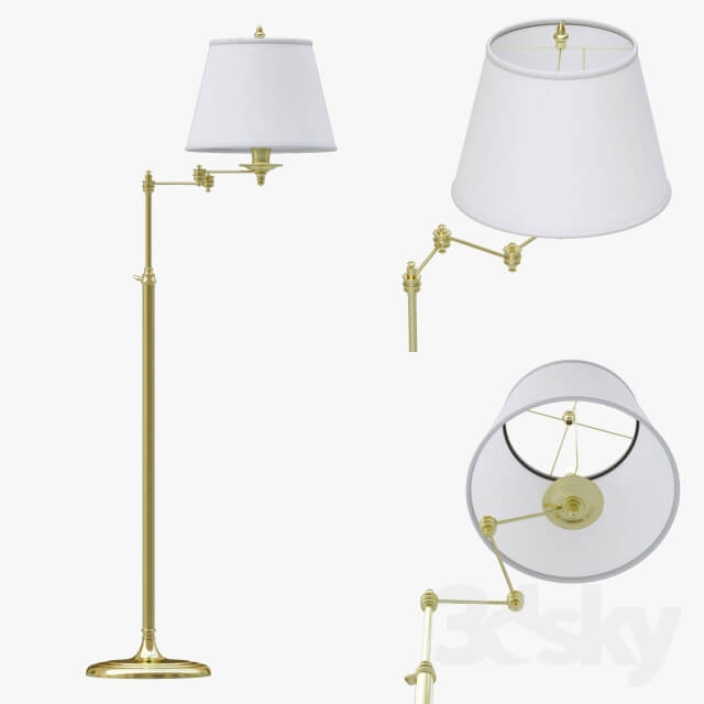 Visual Comfort Studio 1 Light Swing Arm Floor Lamp