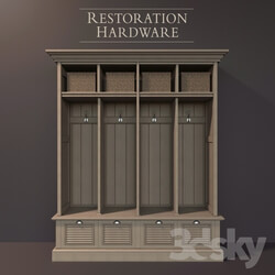 Wardrobe quot RH SHUTTER 4 BIN ENTRY LOCKER quot 3D Models 