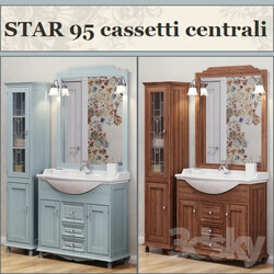 Bathroom furniture STAR 95 cassetti centrali 