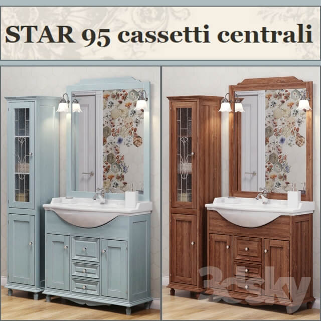 Bathroom furniture STAR 95 cassetti centrali