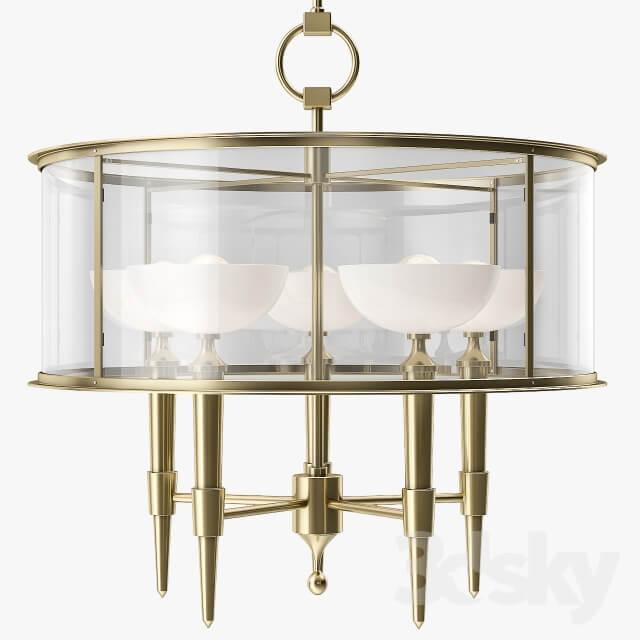 Baker Coupelle Chandelier Five Arm Pendant light 3D Models