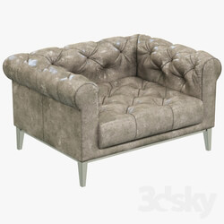 Restoration Hardware Italia Chesterfield Leather chair 