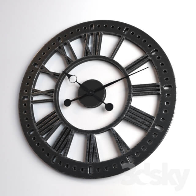 Clocks Hawthorne Oversized Tower Watches Clocks 3D Models