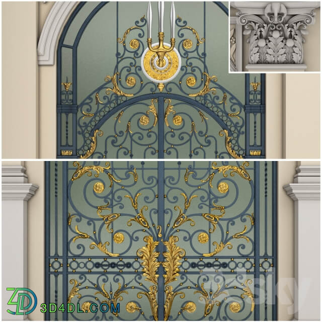 Doors Chakri Maha Prasat Wrought Iron Entrance Door amp Column