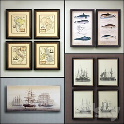The picture in the frame 14 piece Collection 34 Sea theme 