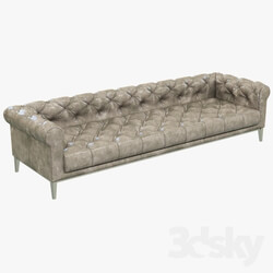 Restoration Hardware Italia Chesterfield Leather Sofa 