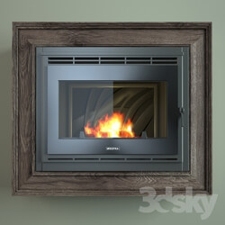 French fireplace insert glass Tertio 74 