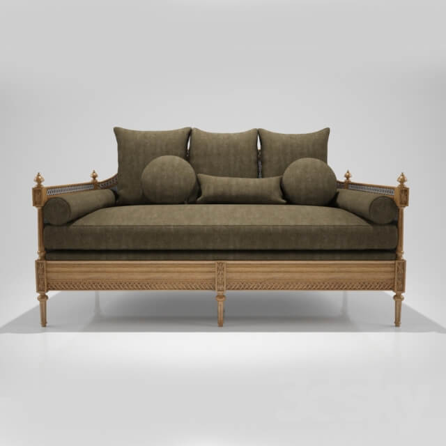 French Cane Sofa Daybed