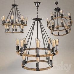 Round type hanging lamp loft Country 