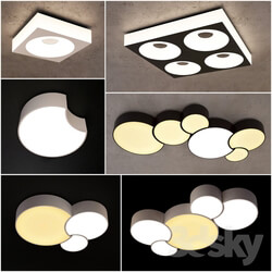 Fixtures. Collection 3 Ceiling lamp 3D Models 