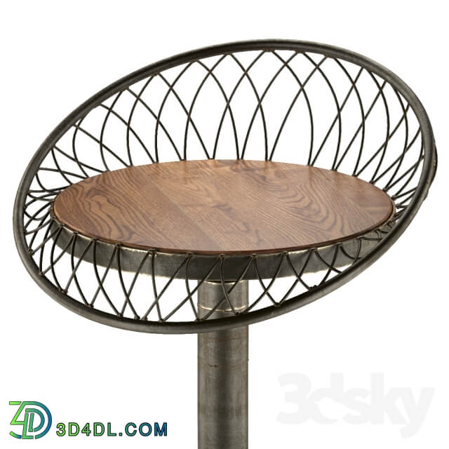 The Aero Industrial Design Steel Bar Stool