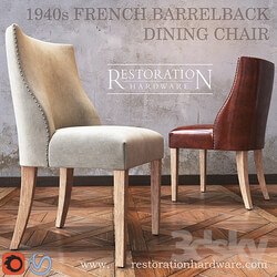 1940s French Barrelback dining chair 