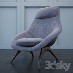 Nutwood and Plastic Frame Gemini Lounge Chairs for Lurashell 