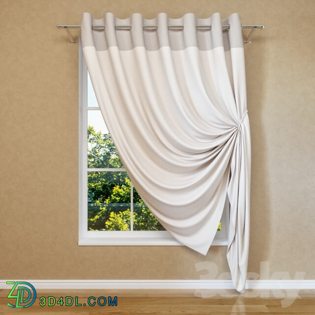 Modern curtain eyelets on
