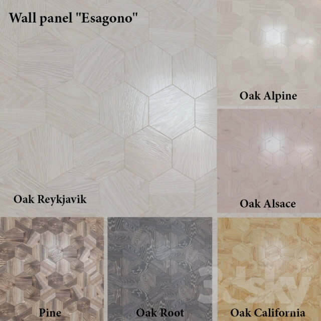 Wall panel quot Esagono quot 6 colors 