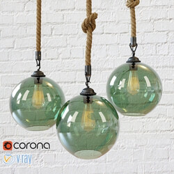 hanging lamp loft Country Pendant light 3D Models 