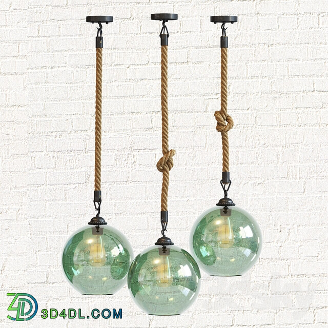 hanging lamp loft Country Pendant light 3D Models