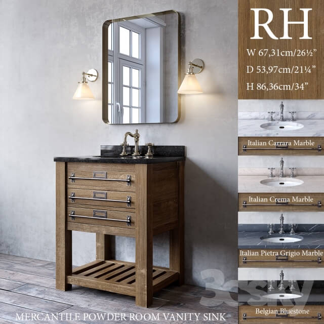 MERCANTILE POWDER ROOM VANITY SINK