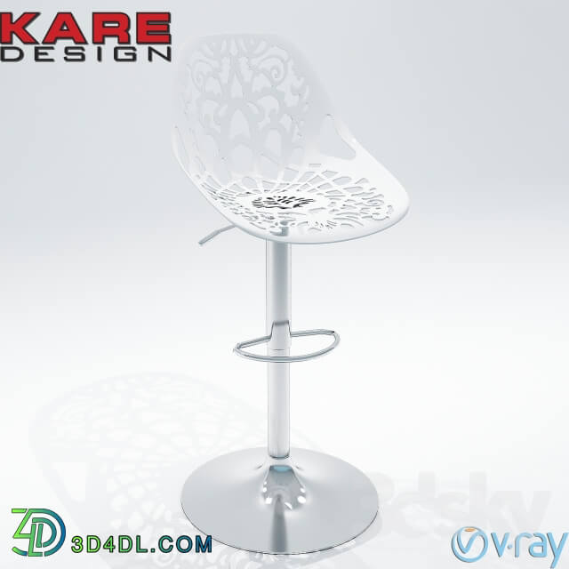 Kare Design Bar Stool Ornament black white