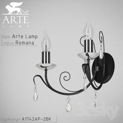 Sconce Lamp Arte Romana A1742AP 2BK 