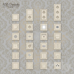 Miscellaneous Outlets and switches Abb Dynasty anthracite and ivory 