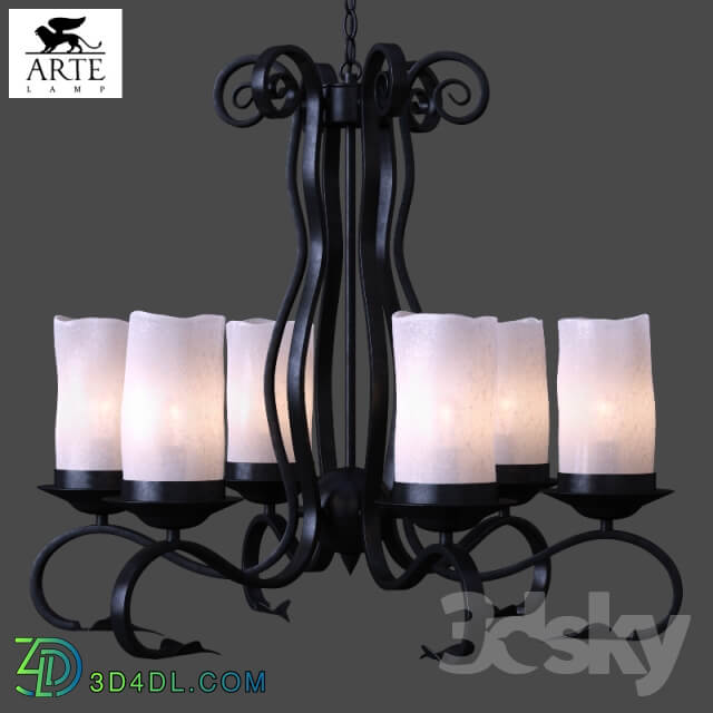 Chandelier ArteLamp Scroll A7915LM 6BK