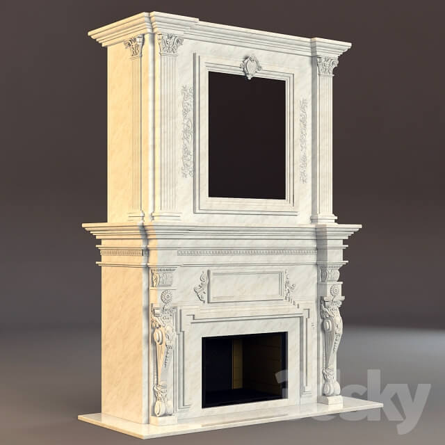 marble fireplace