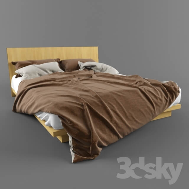 Bed bed brown white
