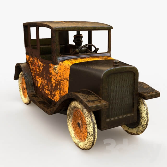 Decorative antique toy taxi