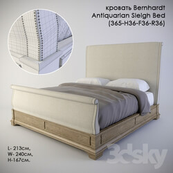 Bed Bed Bernhardt Antiquarian Sleigh Bed 365 H36 F36 R36  