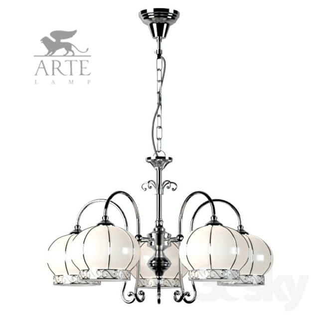 Chandelier Arte Lamp A2106LM 5WH Venice Pendant light 3D Models