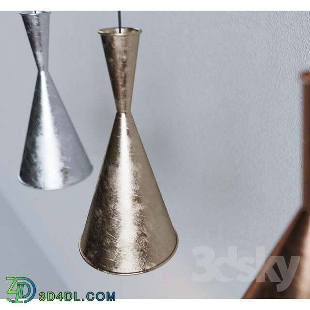 Loft concept COPPER PENDANT LAMP BEAT LIGHT TALL