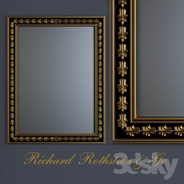 Black and Gold Traditional Mirror