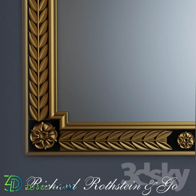 Black and Gold Neoclassical Mirror