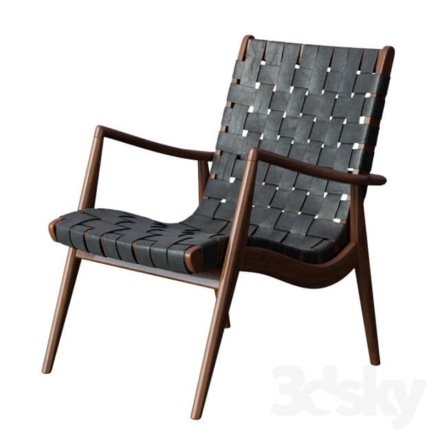 WLC 22 Woven Leather Armchair